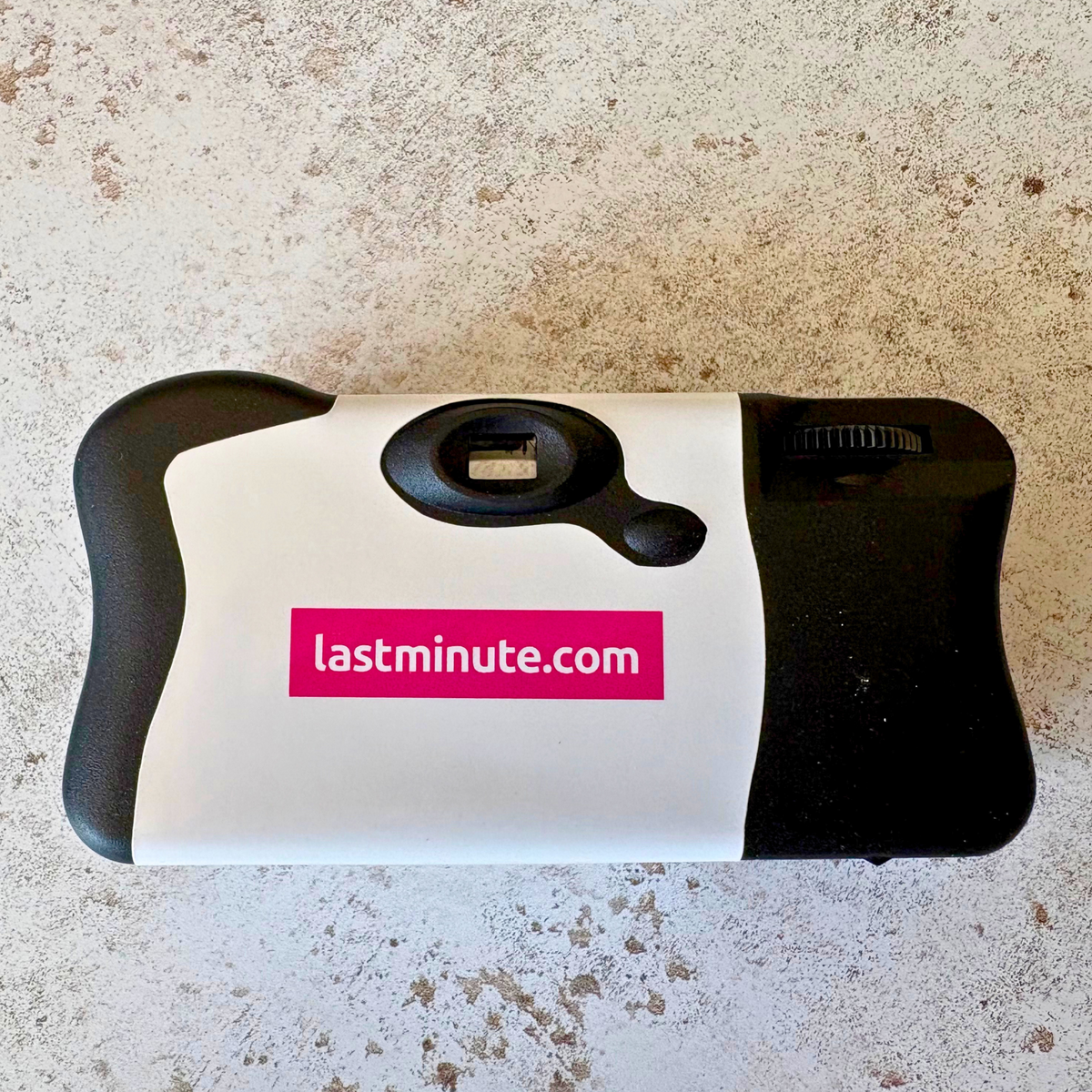 lastminute.com branded disposable camera wrap reverse
