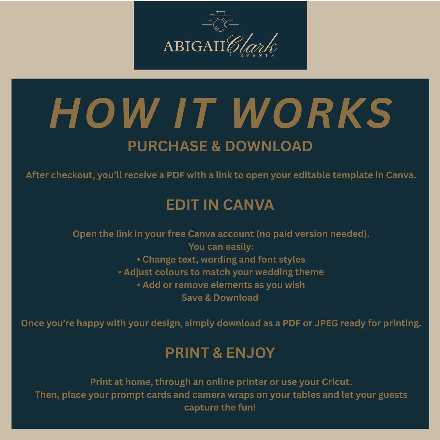 Greek Wedding Newspaper Template for Guests with Matching Camera Wrap – Printable, Canva Editable