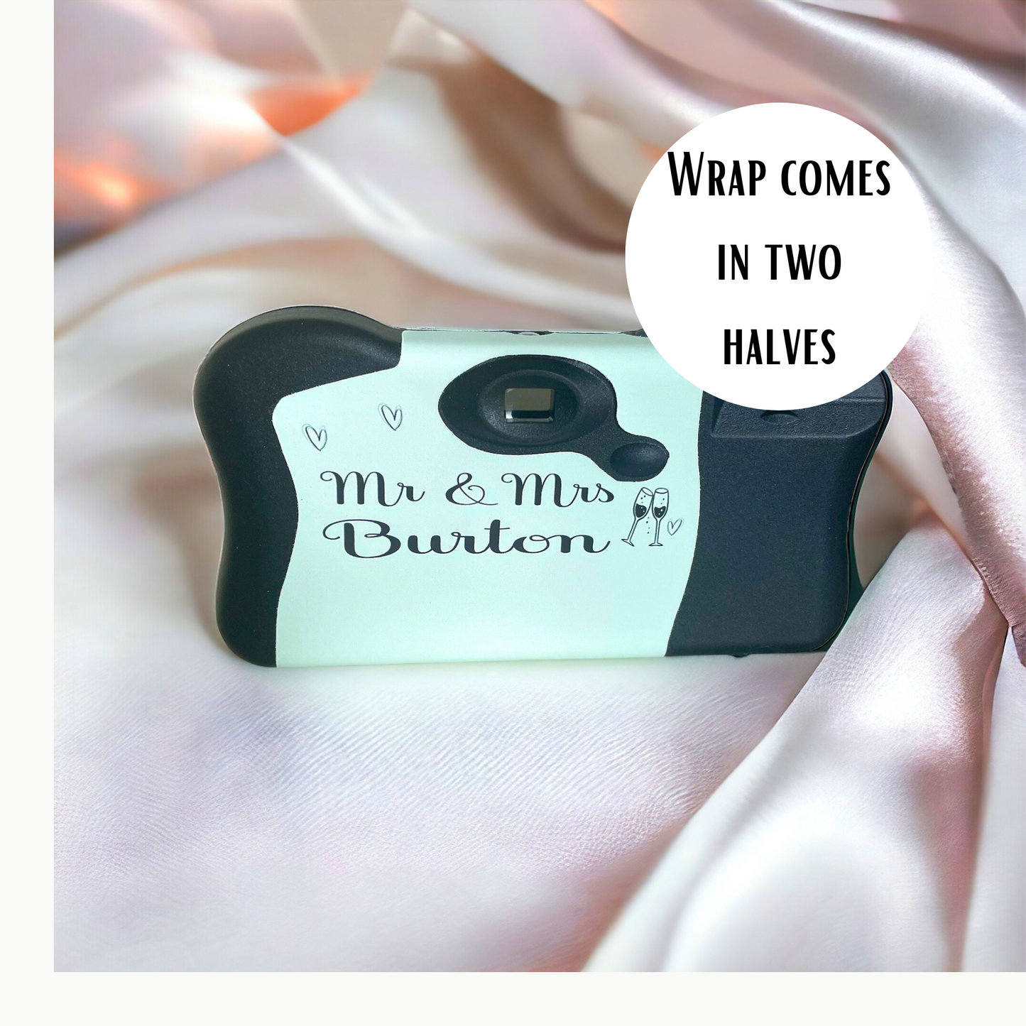 Sage Green Wedding Breakfast Disposable Camera Wrap