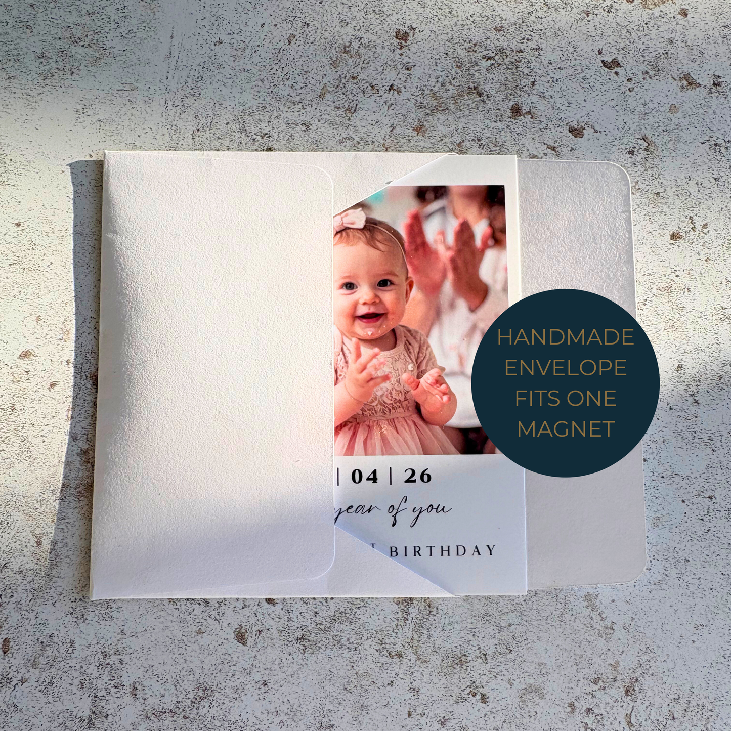 Personalised Polaroid Style First Birthday Fridge Magnet – One Year of You