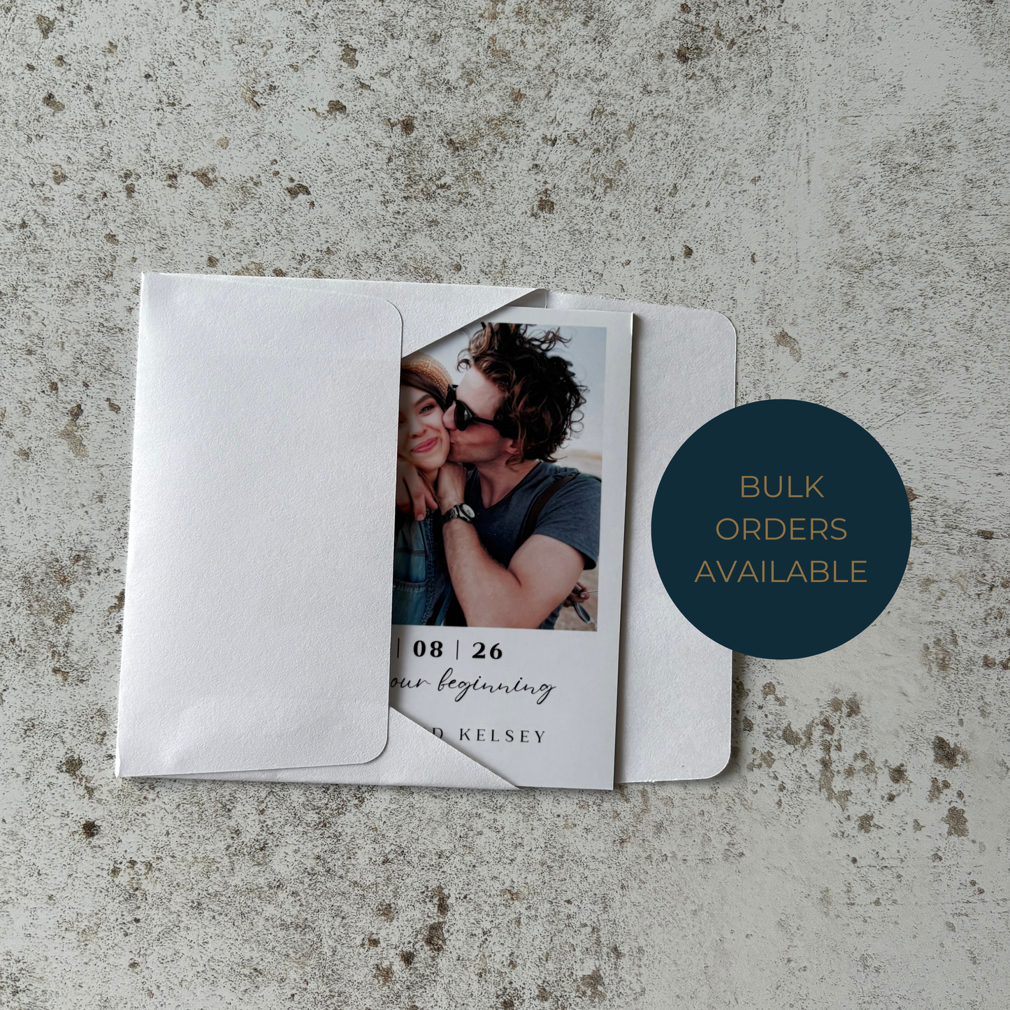 Personalised Polaroid Style Save the Date Fridge Magnet | Photo Wedding Keepsake Magnet