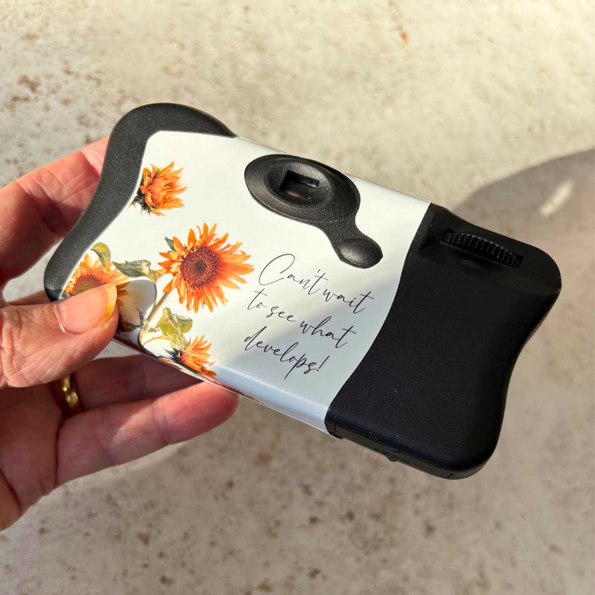 Personalised Sunflower Wedding Disposable Camera Wraps - Bundles of 5-20