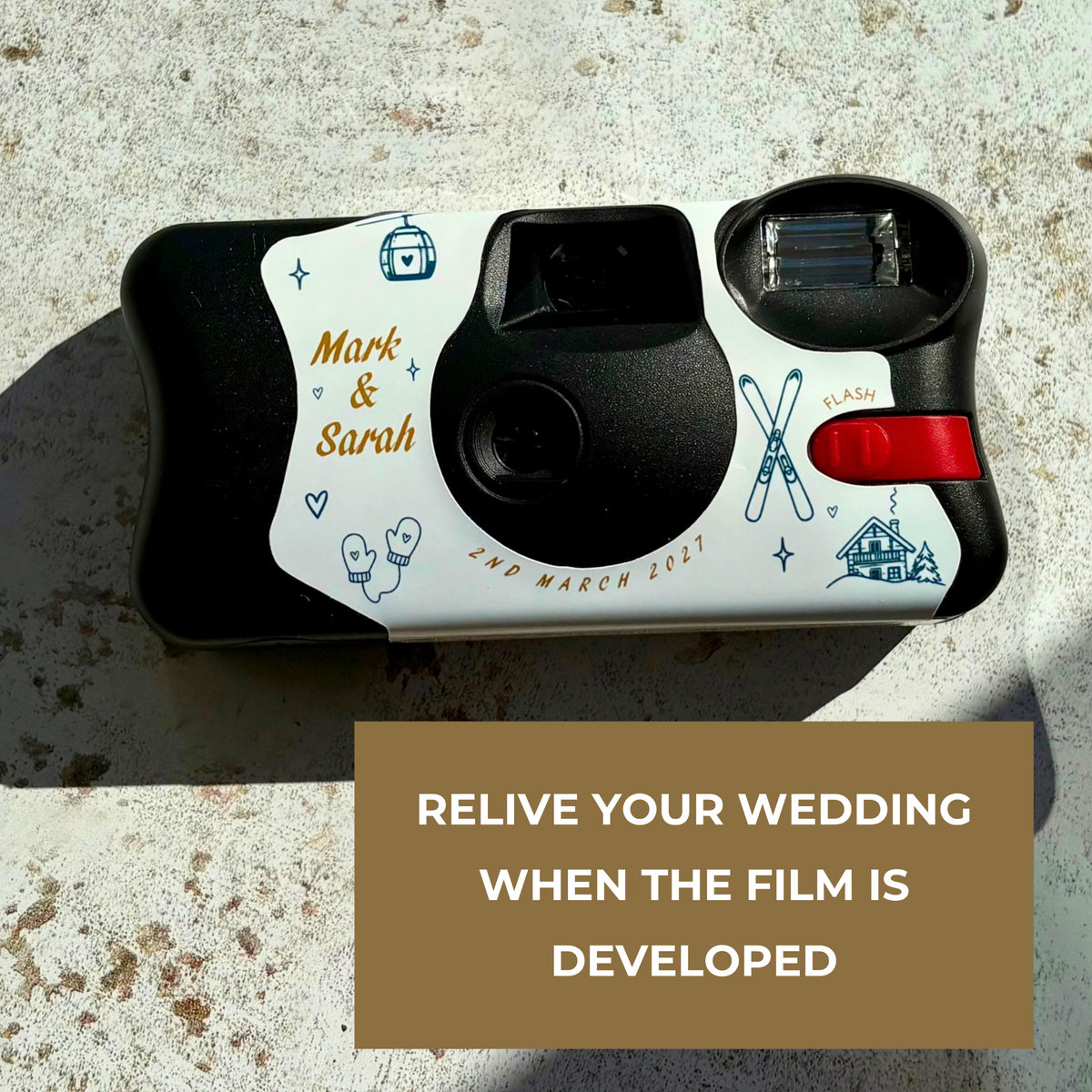 Happily Ever Apres personalised wedding camera photo 7