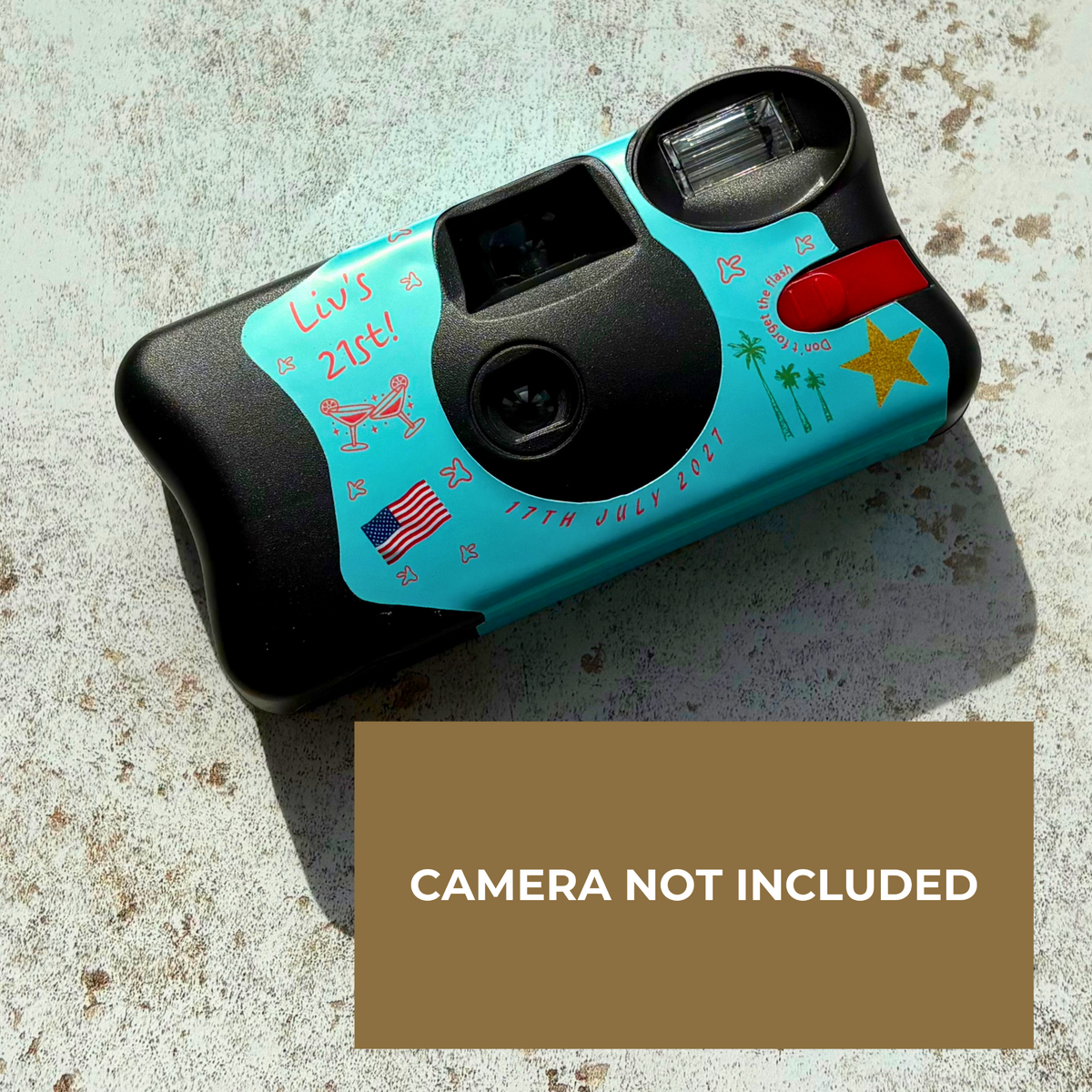 Camera not included - LA Baby birthday camera wraps only