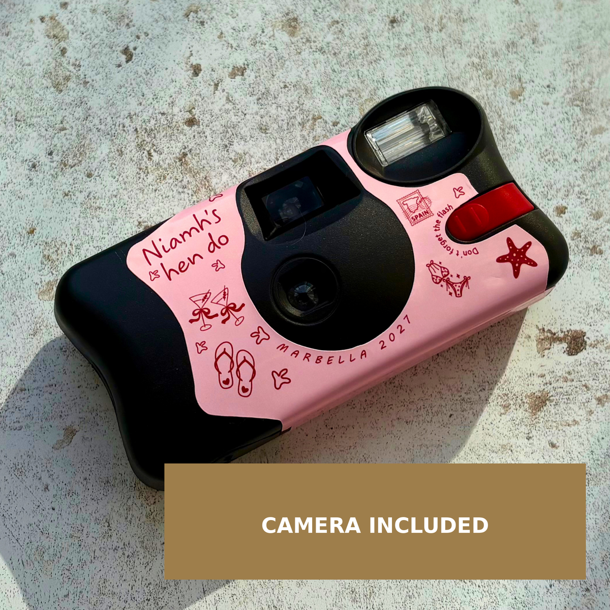 Marbella hen party disposable camera - CAMERA INCLUDED