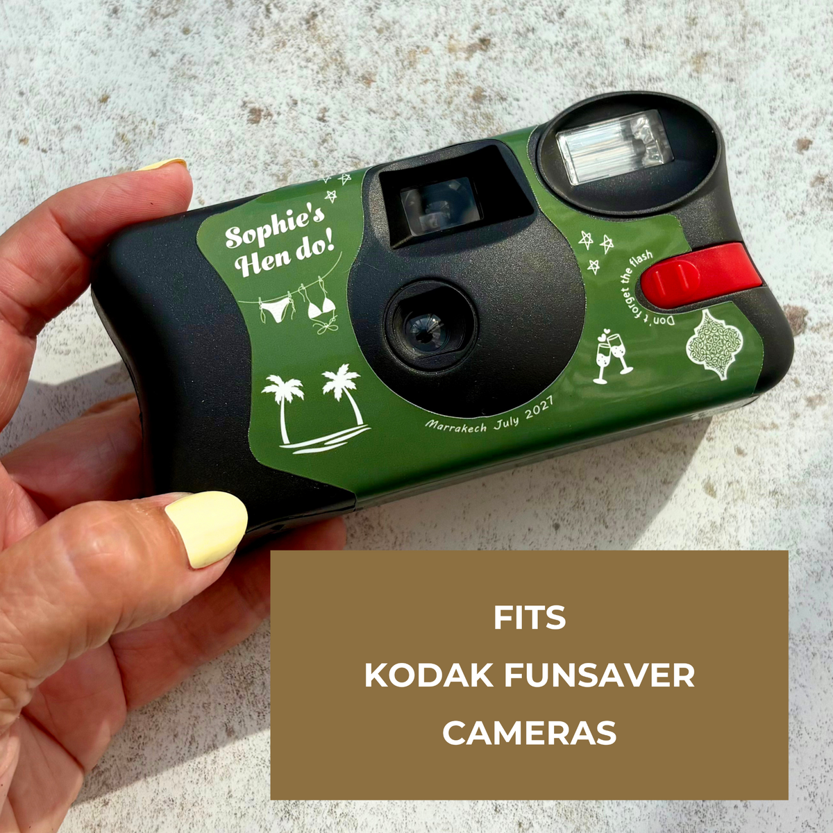 Marrakech personalised disposable camera - camera included