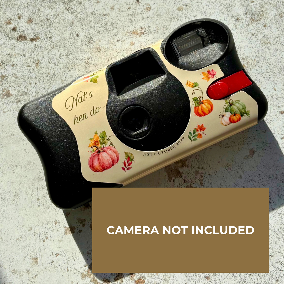 Autumn hen party Kodak FunSaver camera wrap
