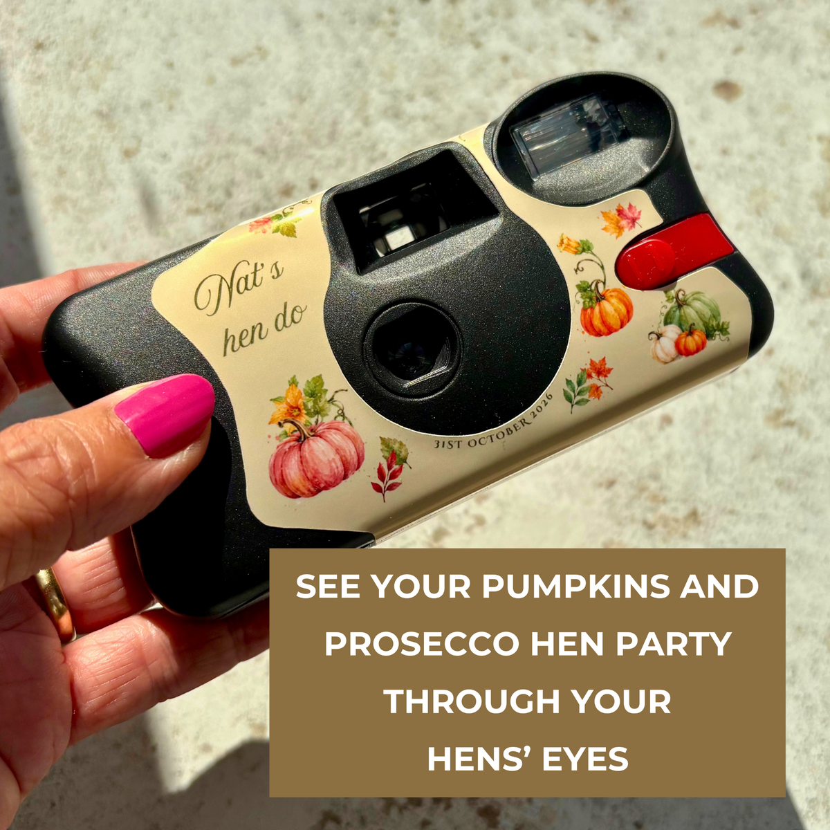 Camera wrap personalisation font choices