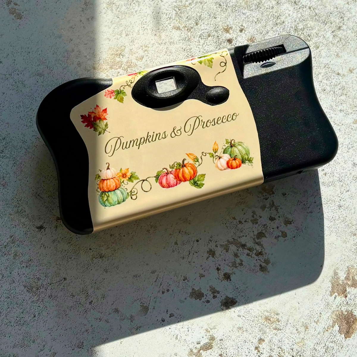 Personalised camera back without infographic