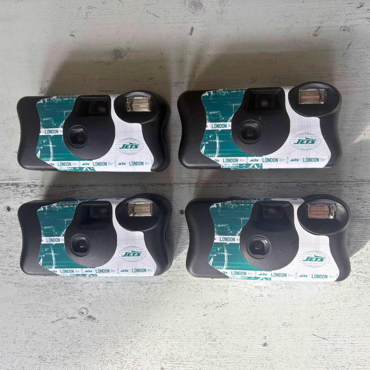 New York Jets London American football branded disposable cameras front
