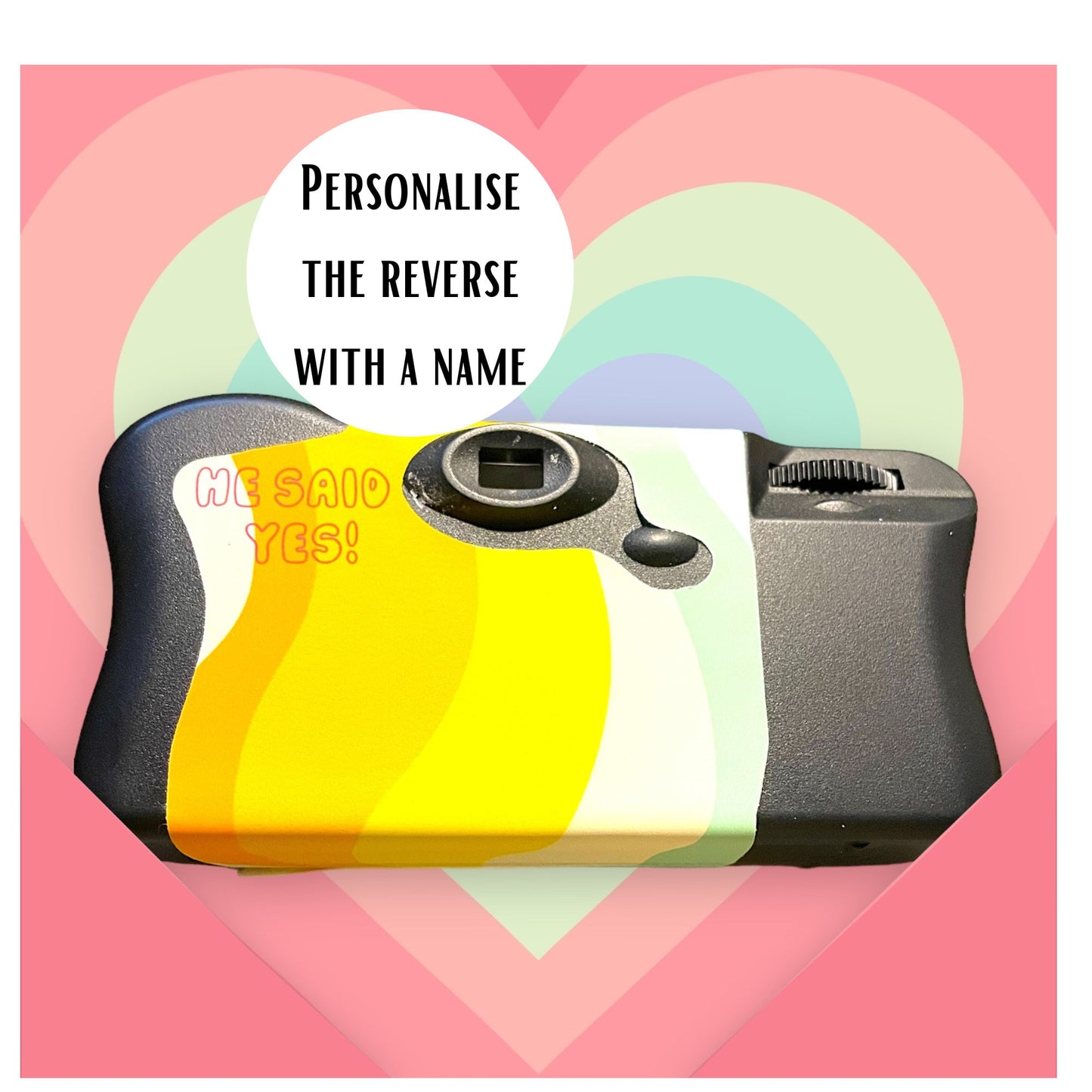 Peace and Love Retro Camera Wrap
