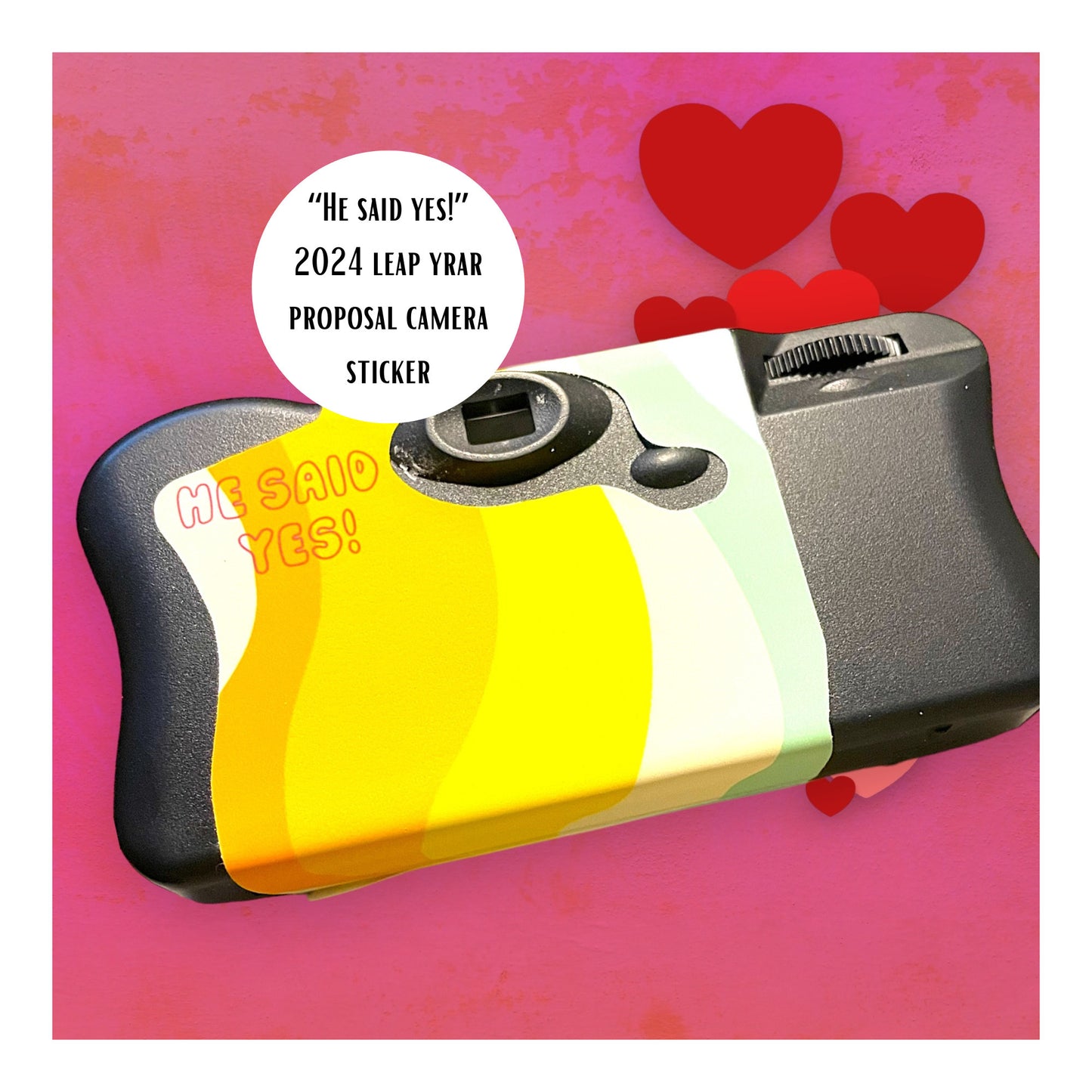 Peace and Love Retro Camera Wrap