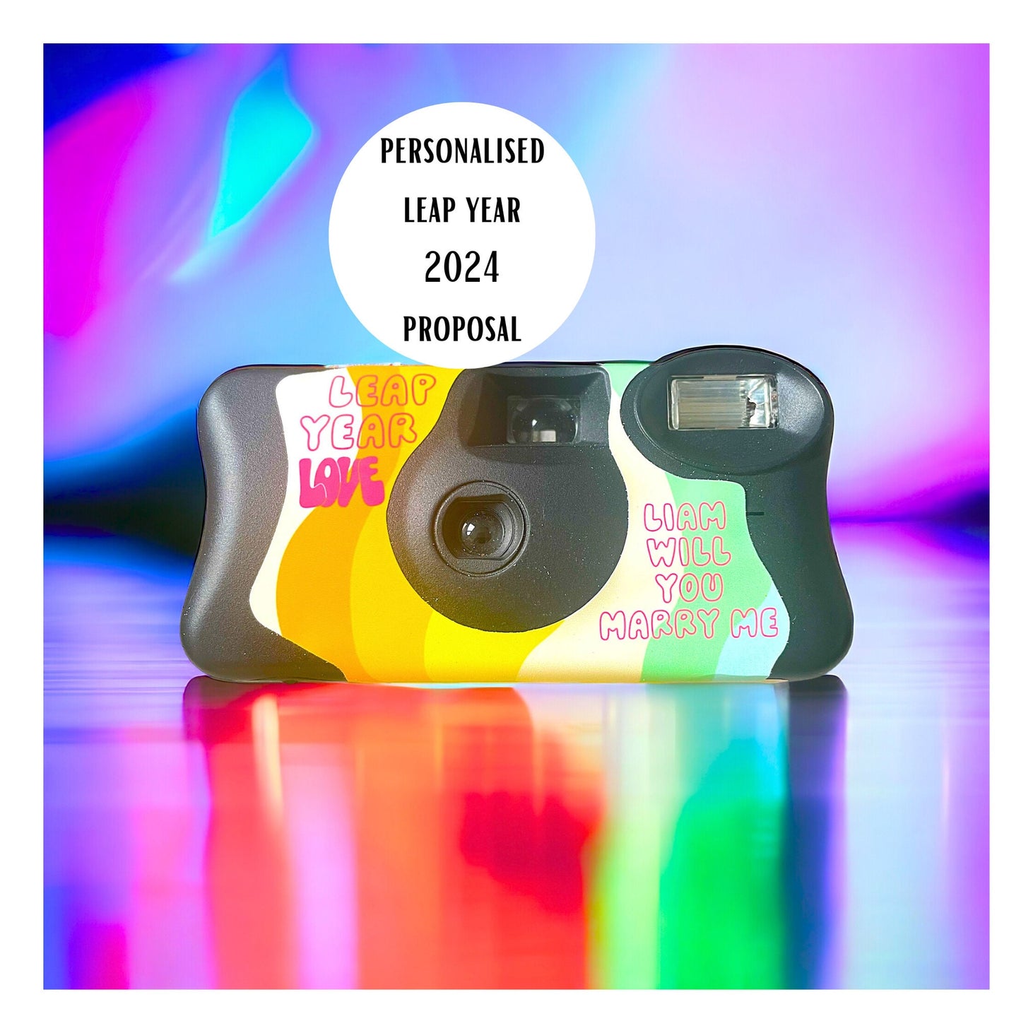 Peace and Love Retro Camera Wrap
